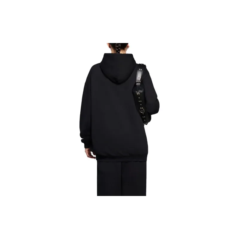 Balenciaga Sponsor Medium Fit Hoodie 'Black/Chalky White'-3