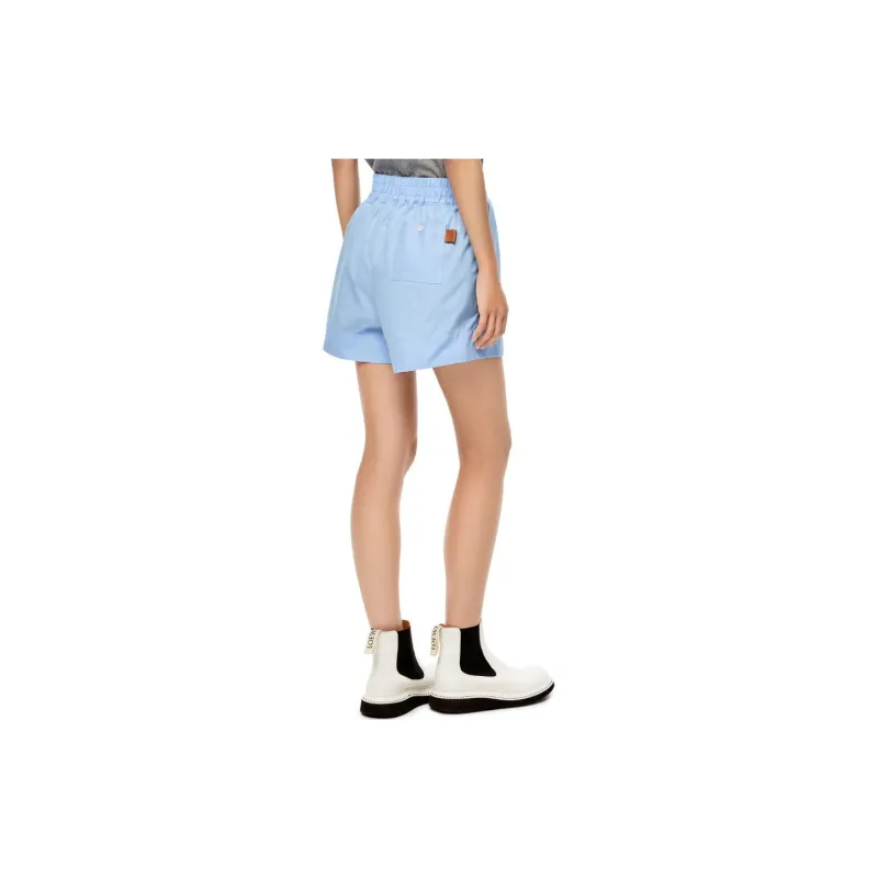 LOEWE Casual Shorts Women's Light Blue-4