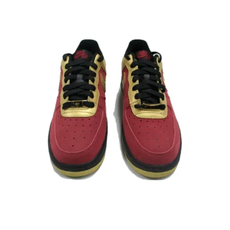 Nike Air Force 1 Low '07 Team Red Metallic Gold Women's-2