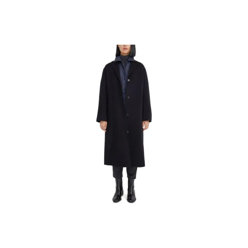 THEORY Wool-cashmere Belted-waist Coat-1