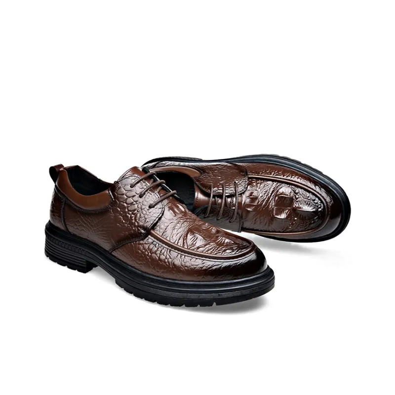 EGCHI Men's Casual Shoes Men Low Top Black/Brown-12