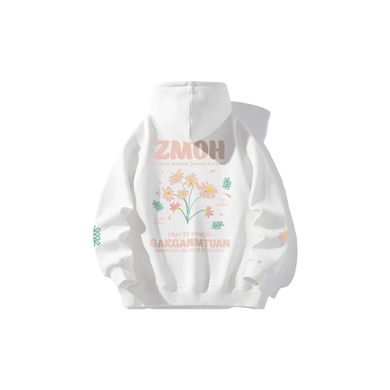 ZMOH Fleece Lined Hoodie Unisex Couple's-2
