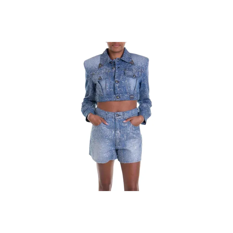 VERSACE JEANS COUTURE Animalier Motif Cropped Jacket-1