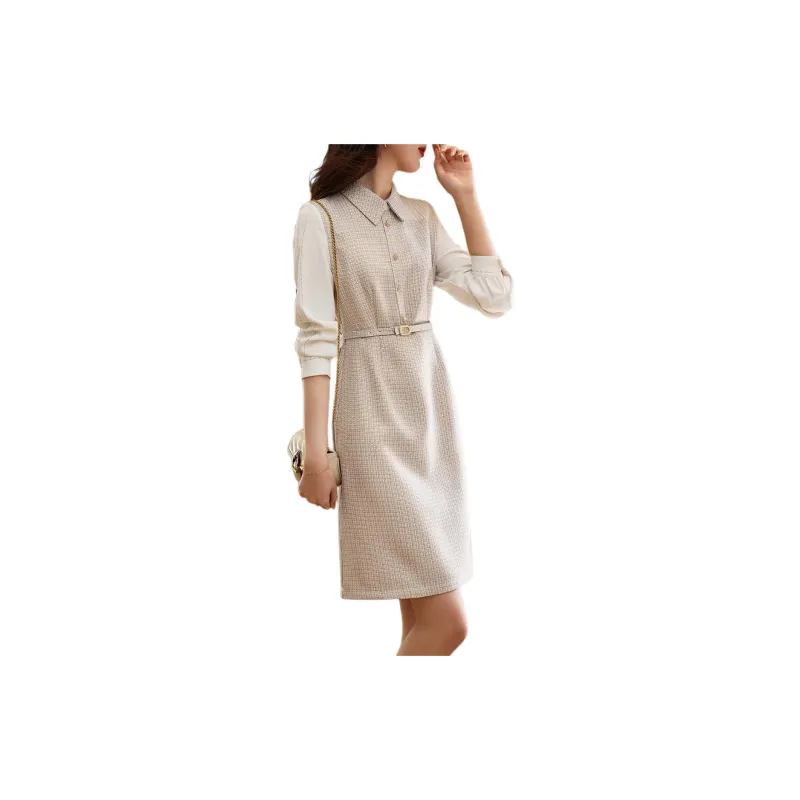 XWI Long Sleeved Dresses Women's Nude Pink-1