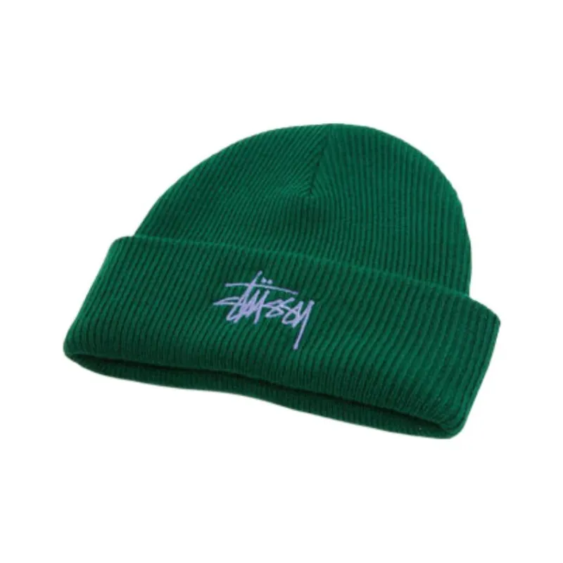 Stussy Acrylic Beanies Unisex Dark Green-1