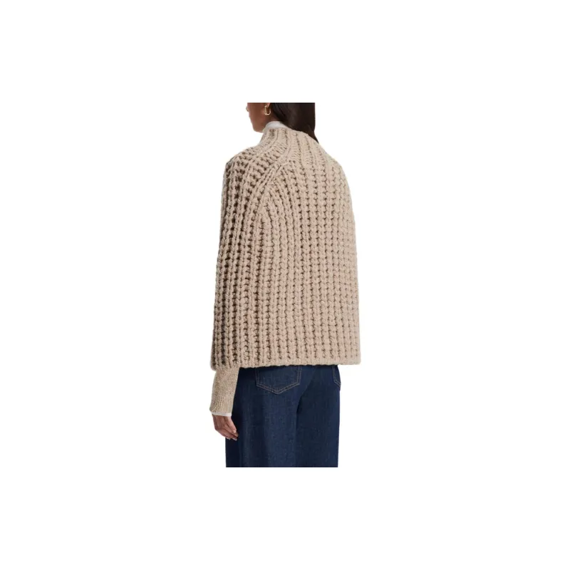 SCANLAN THEODORE Handknit Cape Cloaks Women's Taupe/Taupe-2