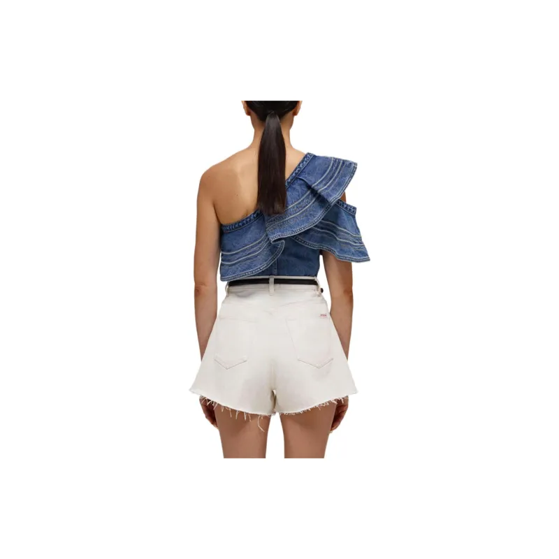 Self portrait SS22 Shirt Women's Denim Blue-2