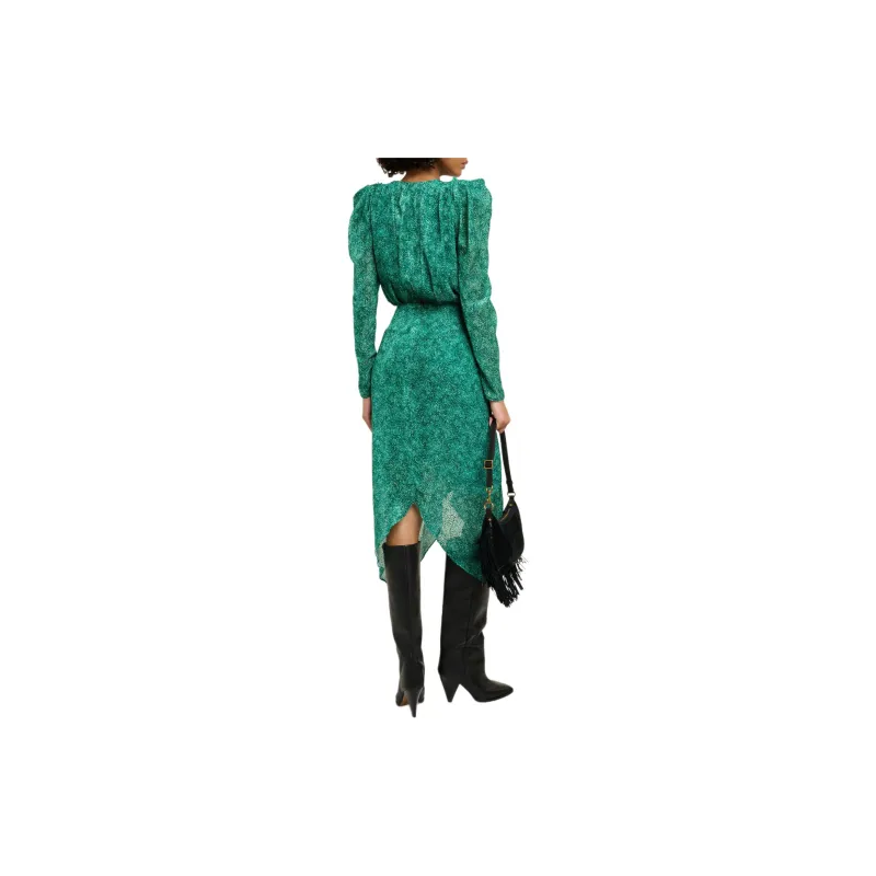 ISABEL MARANT Long-Sleeved Dresses Women's Emerald Green-2