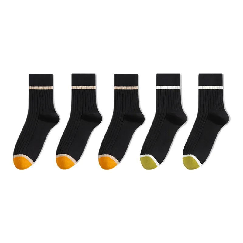 Lan Miao Mid Calf Socks Men's 5 Pack-4
