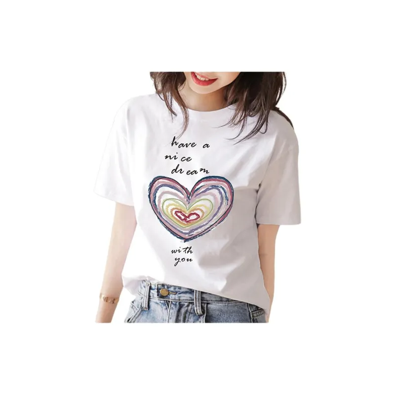 Tonlion T Shirts Women's Bleached-2