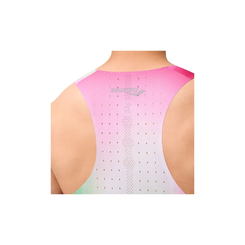 Saucony Tank Tops Men's Dazzling Color Green Pink Color Set-3
