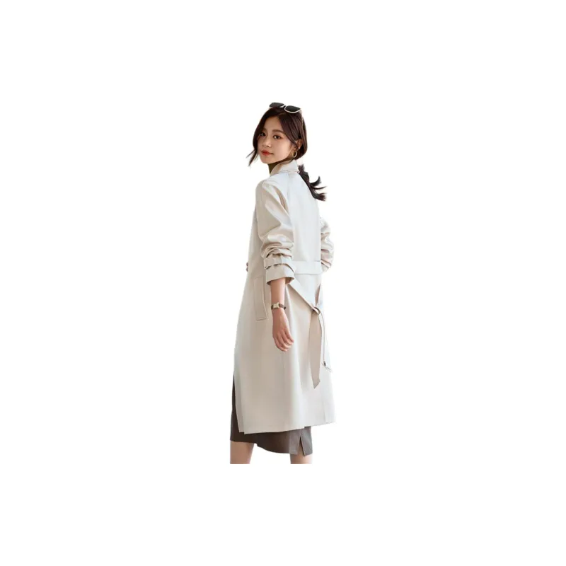 Yi Mengyuan Mid Length Trench Coat Women's-6
