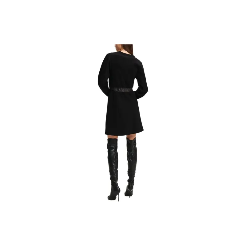 Karl Lagerfeld Glitter Logo tape Dress-4