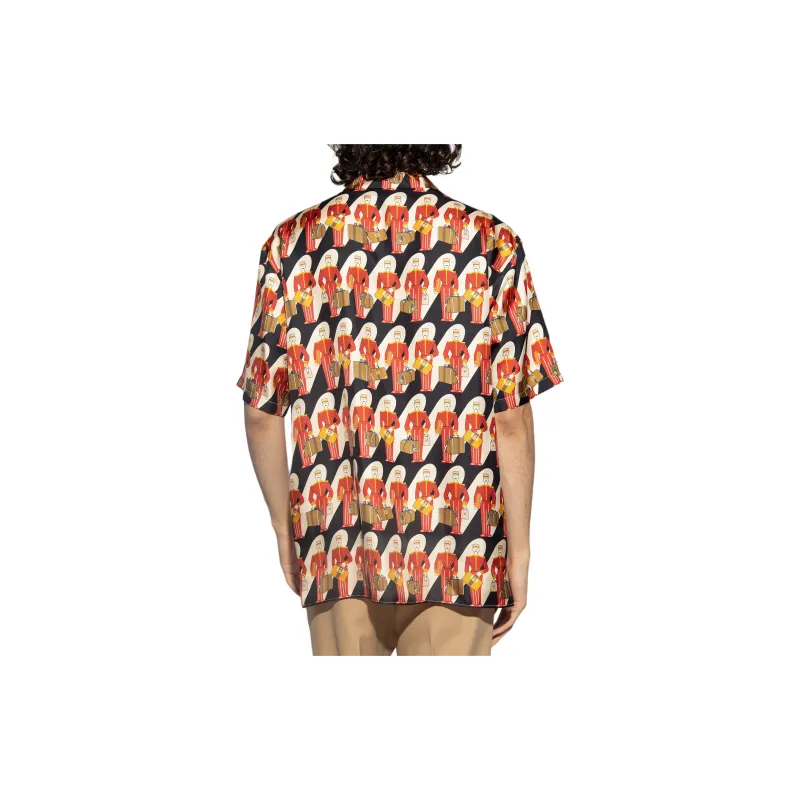 GUCCI Graphic Printed Short Sleeve Shirt-5