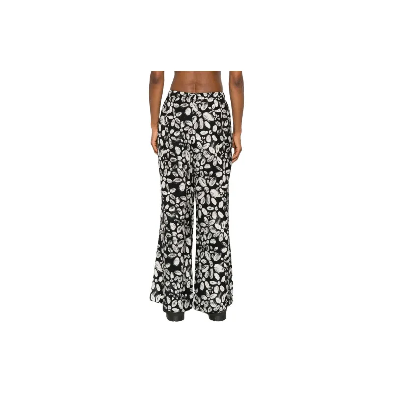 MARNI Floral Crepe Straight Trousers-2
