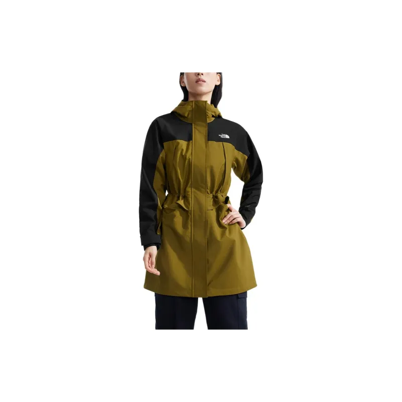 THE NORTH FACE City Outdoor Collection Waterproof And Breathable Windbreaker Jacket Women's Moss Green-3