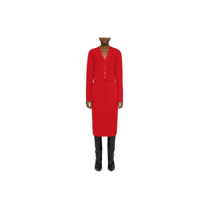 GIVENCHY SS23 Casual Long Skirts Women's Red-1