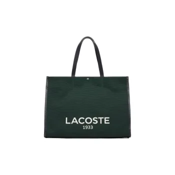 LACOSTE Cotton Tote Bag, Shopping Bag, Handbag Unisex Dark Green