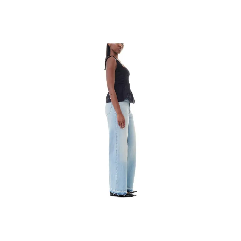GANNI Poplin Smock Strap Top-3