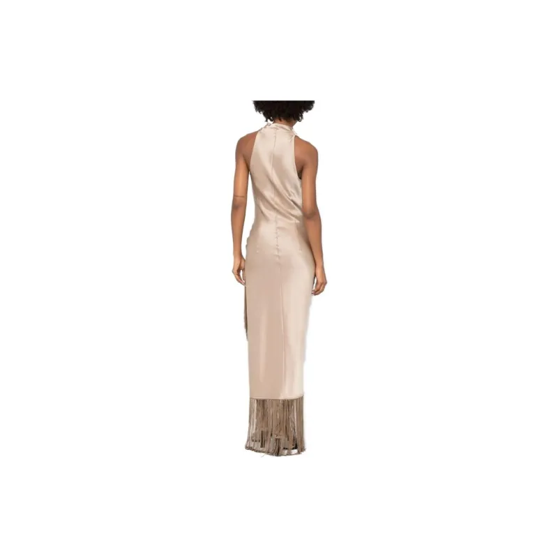 NANUSHKA High-neck Fringed Evening Dress-2