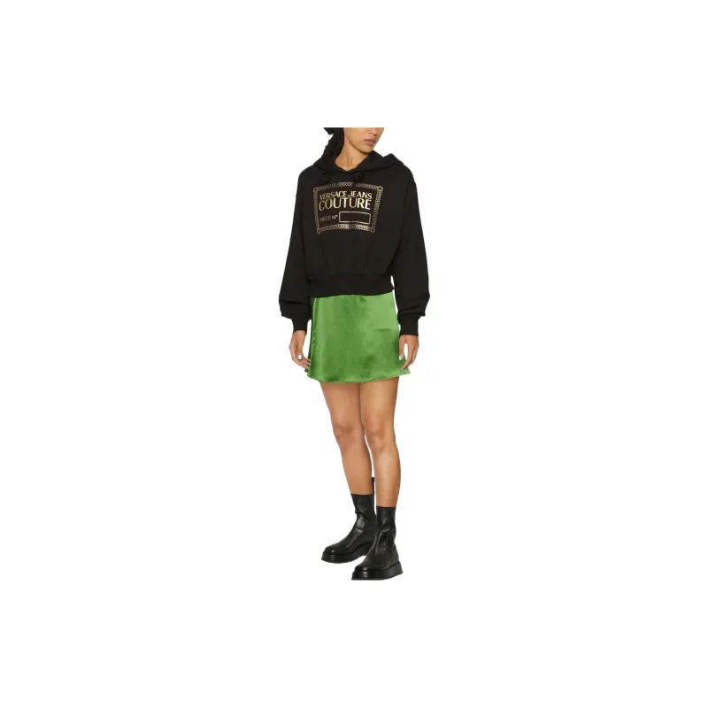 VERSACE JEANS COUTURE Logo Printed Drawstring Hoodie-1