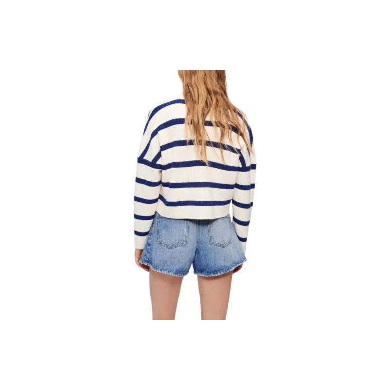 Maje FW22 Sweater Women's Blue White-2