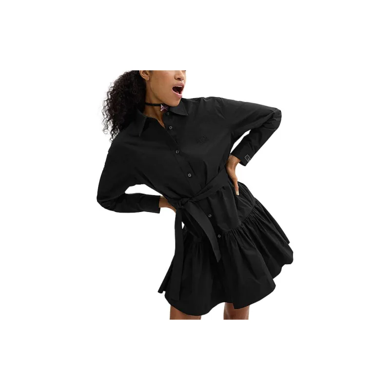 COACH SS24 Long Sleeved Dress Women's Black-3