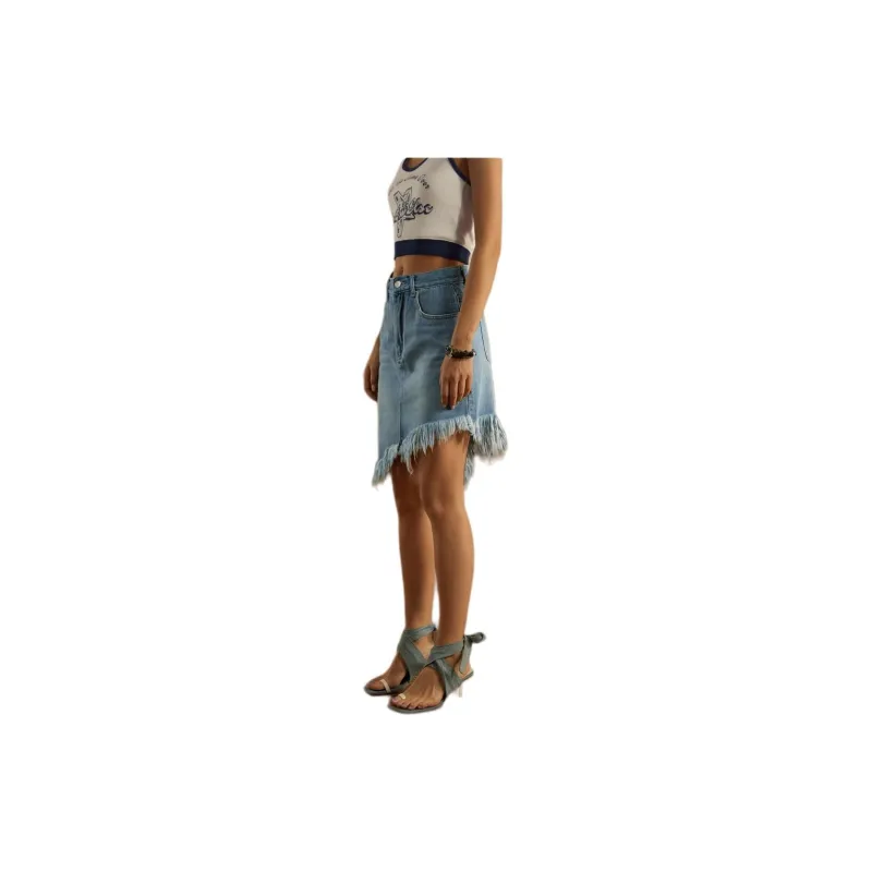 NO ONE ELSE Denim Short Skirts Women's Denim Blue-1
