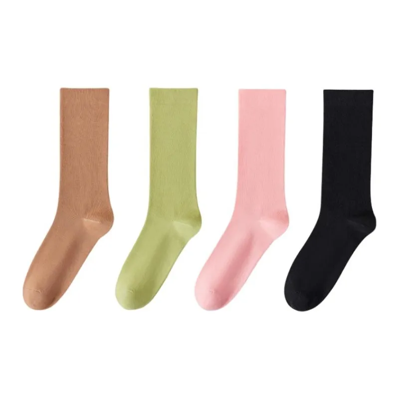 MIIOW Mid Calf Socks Women's 4 Pack-8