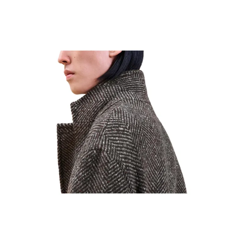 HERMES Coats Men Dark Brown-3