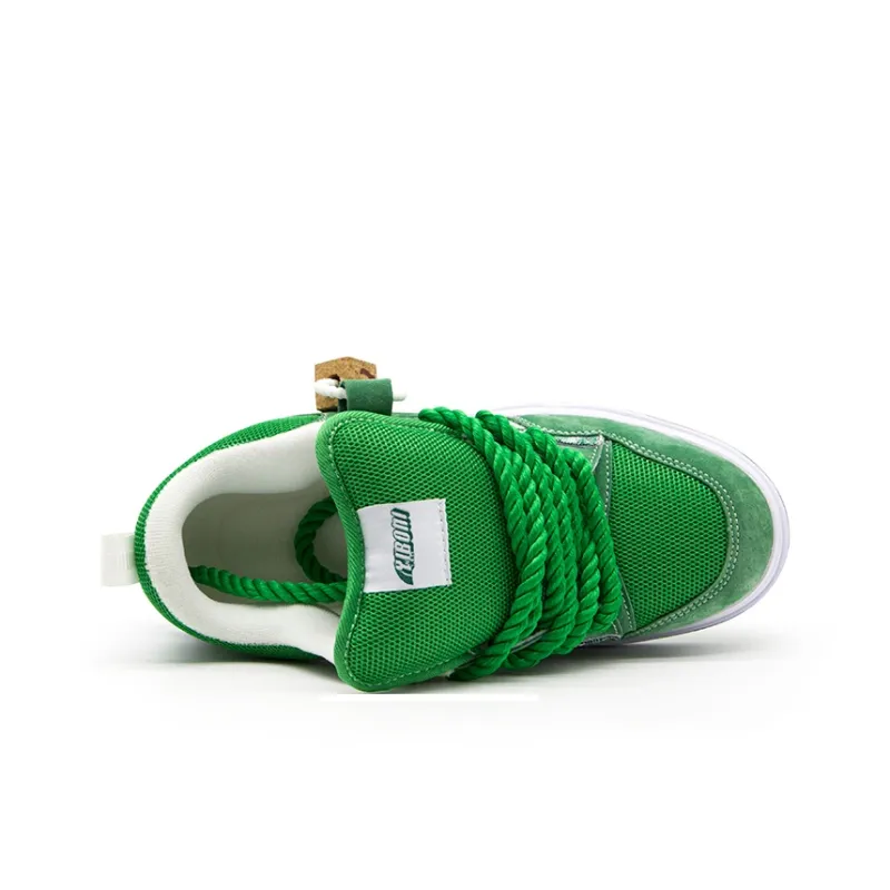 YIBONI Coverage Slip Resistant And Abrasion Resistant Low Top Skateboard Shoes Unisex Green-2