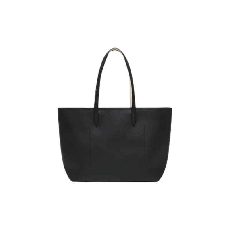 LACOSTE Synthetic Leather Tote Handbag Regular Women's Black-2