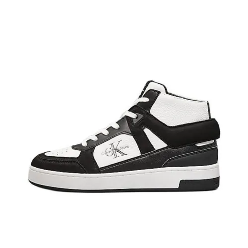 CKJ calvin grande KLEIN JEANS High Top Skateboard Shoes Women's Black White