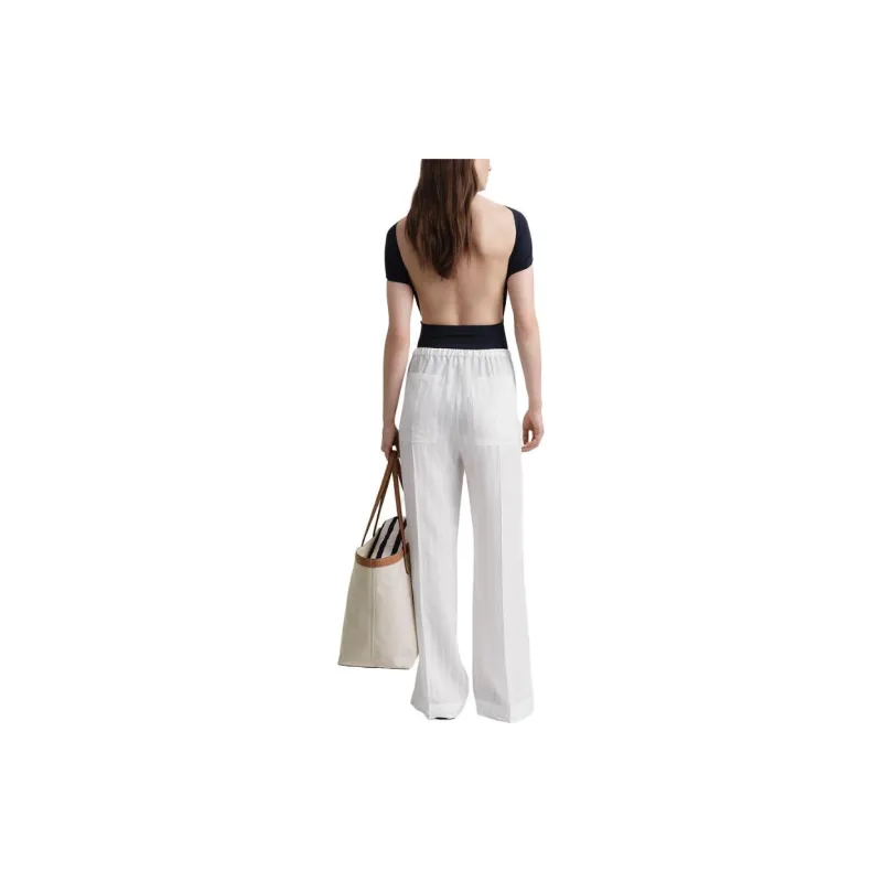 TOTEME Casual Pants Women's White Stripes-2