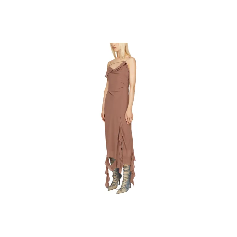 Acne Studios Ruffle detailed Midi Dress-2