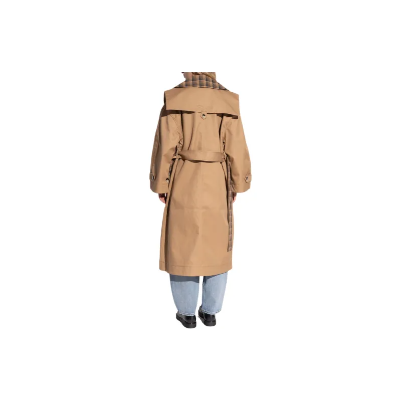 GANNI Belted Oversized Trench Coat-3