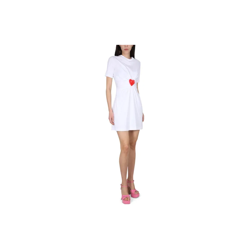MOSCHINO Short Sleeved Dresses Women's White-2