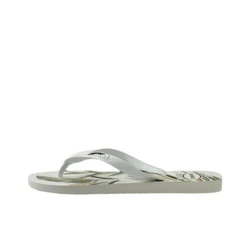 Havaianas Rubber Sole Abrasion Resistant Flip Flops Unisex Gray