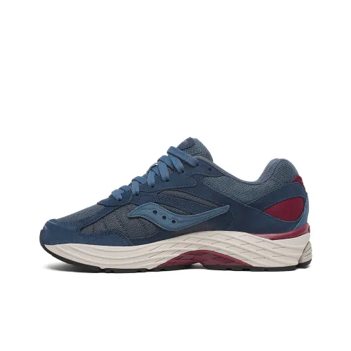 Saucony Pro Grid Omni 9 Breathable, Supportive, And Lightweight Low Top Casual Running Shoes Unisex Blue Red