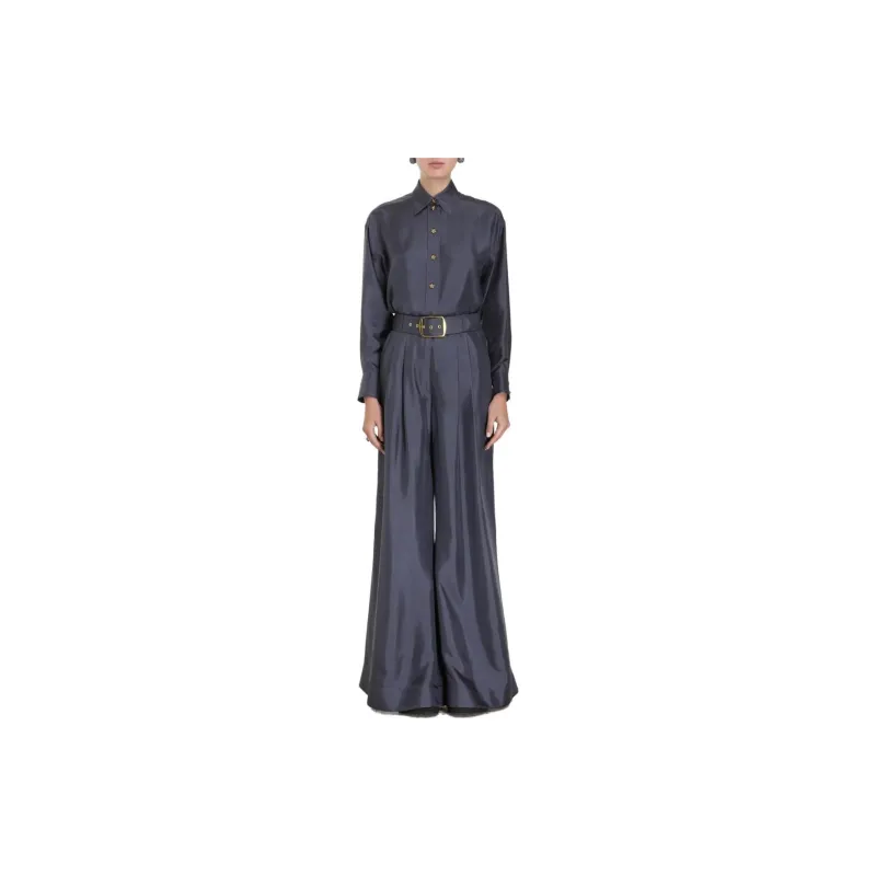 Zimmermann Lyrical Belted Wide-leg Silk Trousers-1