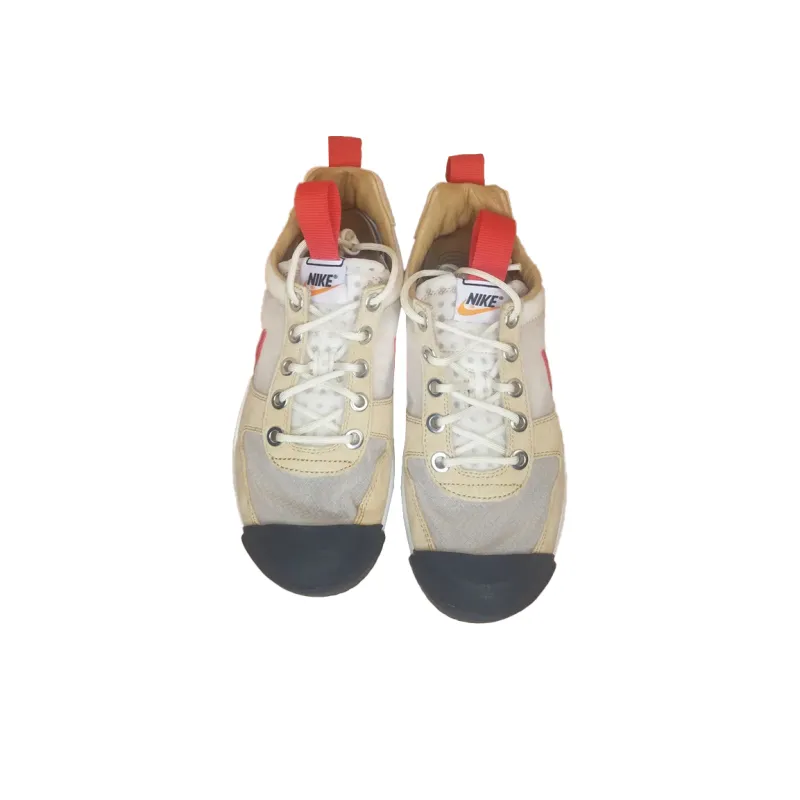 Tom Sachs x Nike Mars Yard Durable Breathable Low Top Casual Shoes Men's Beige Red-3