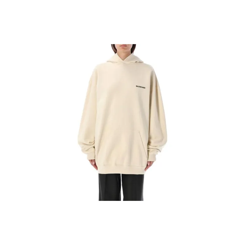 Balenciaga Sweatshirt Loose Fit Style Women's Ivory White-2