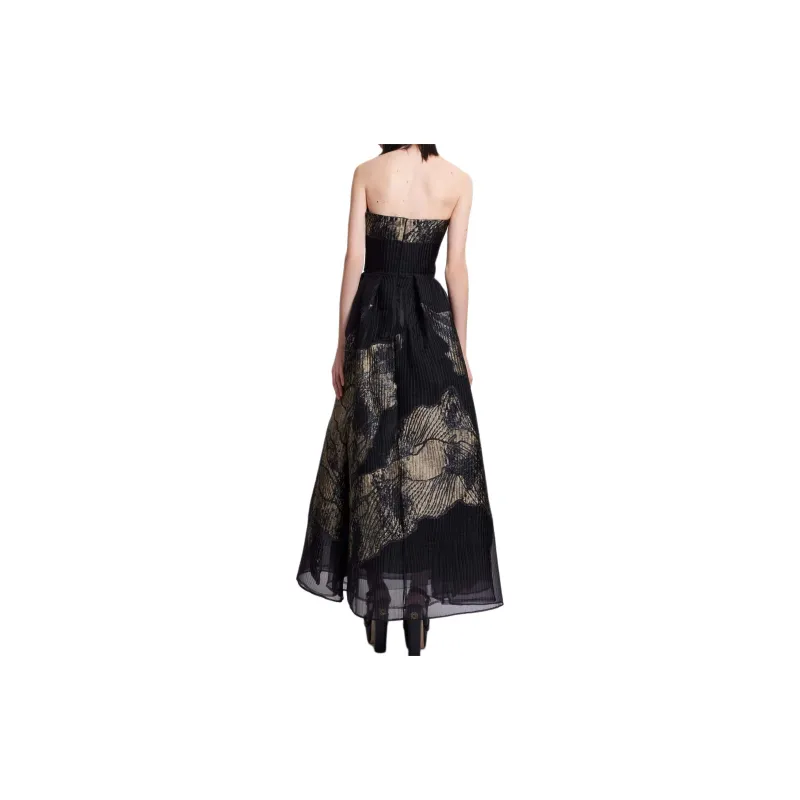 ELIE SAAB Contrast-panel Maxi Dress-2