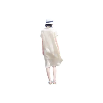 ZIMO Short Sleeved Dress Women's Ecru