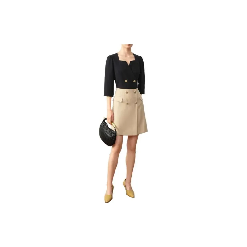 JZ. ANNAKRO Long Sleeved Dresses Women's Dark Blue-2