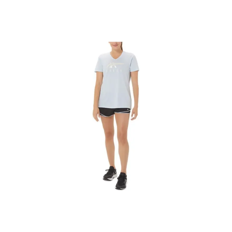 Asics STRIPES T-Shirts Women's Light Blue-1