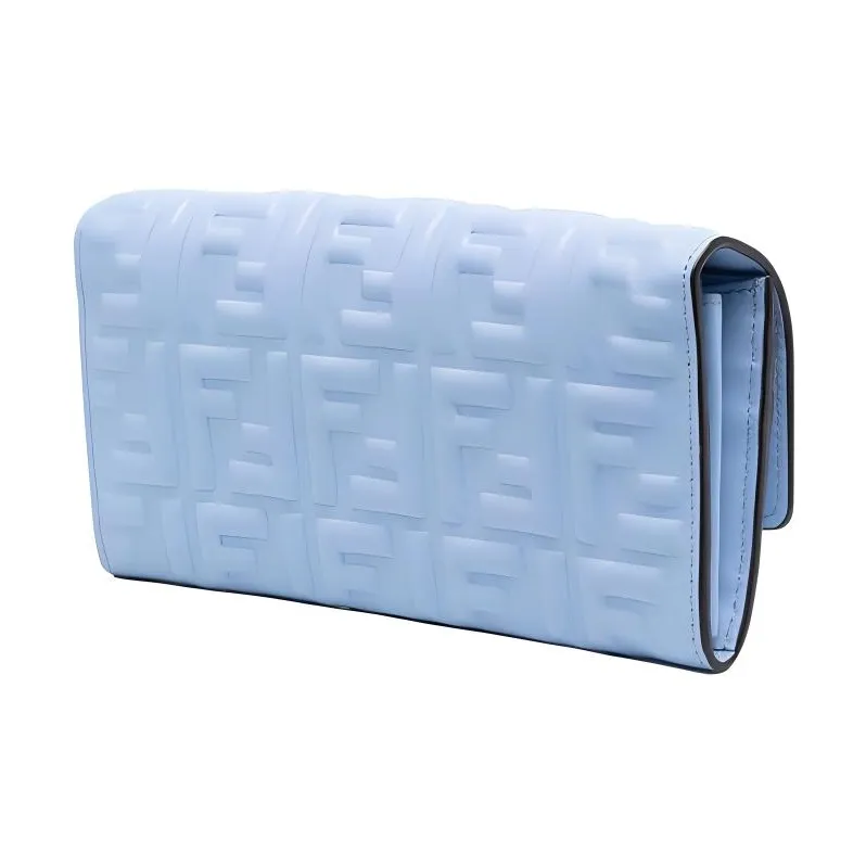 FENDI Baguette Nappa Leather Baguette Bag Wallet, Shoulder Bag, Crossbody Bag Women's Blue-1