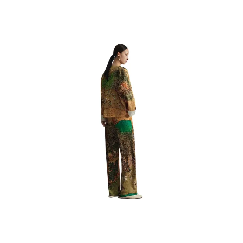 NAWEI Casual Pants Women's Beige Brown-2