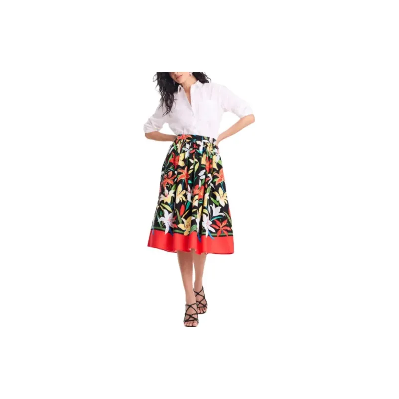 Kate Spade SS24 Casual Long Skirts Women's Black-2