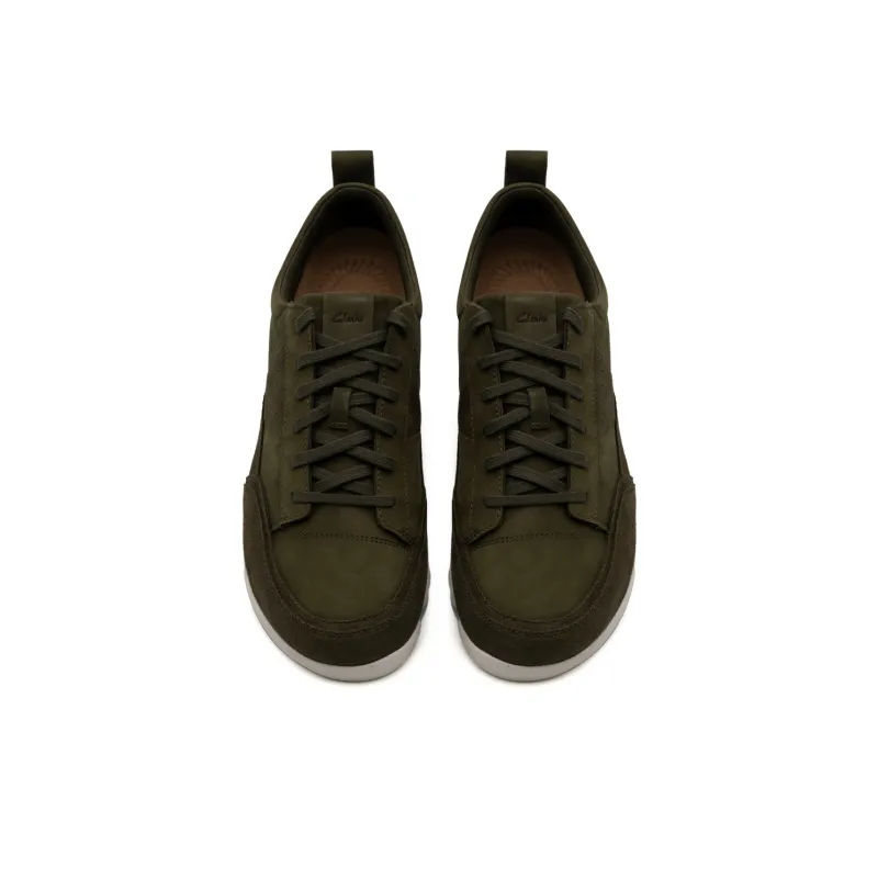 Clarks Trigenic Low Top Casual Shoes Men's Olive Green-2